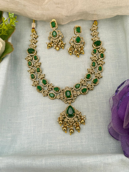 Luxurious Victorian Stone Short Necklace Set 631 - Mahilas