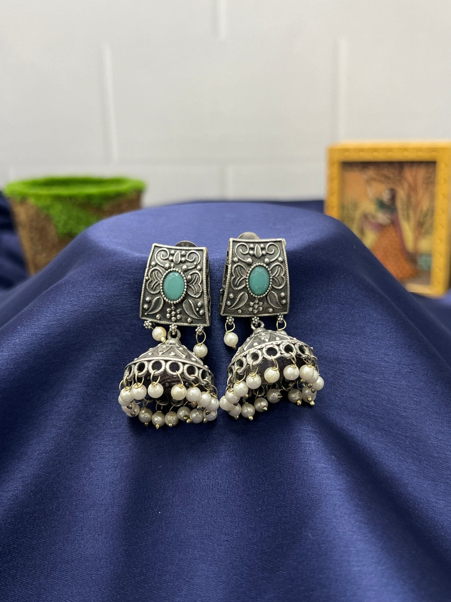 Oxidised Jhumka 0004 - Mahilas