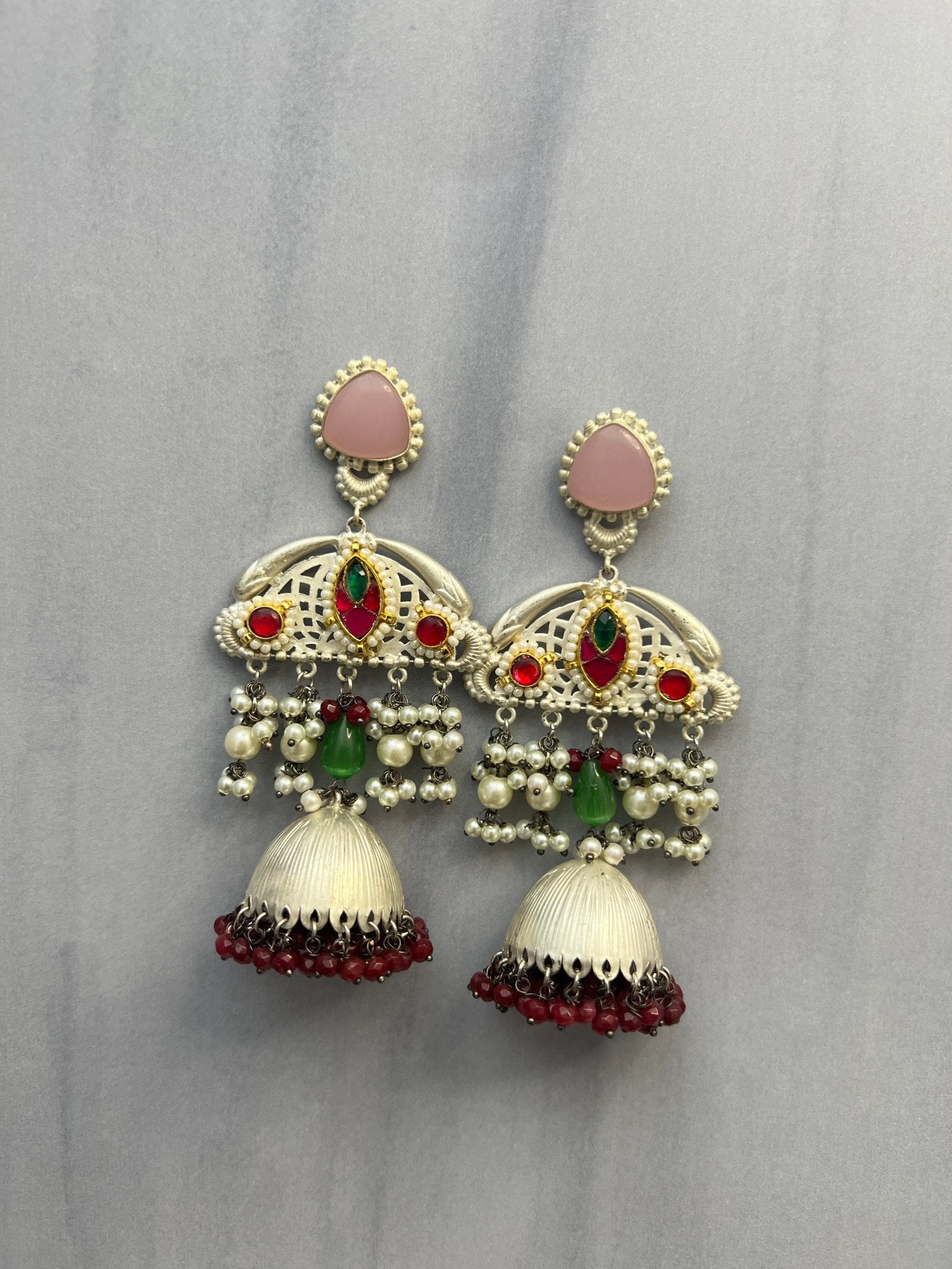 Oxidised Meenakari Earrings 6759 - Mahilas