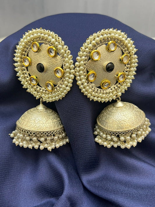 Oxidised Meenakari Earrings 6762 - Mahilas