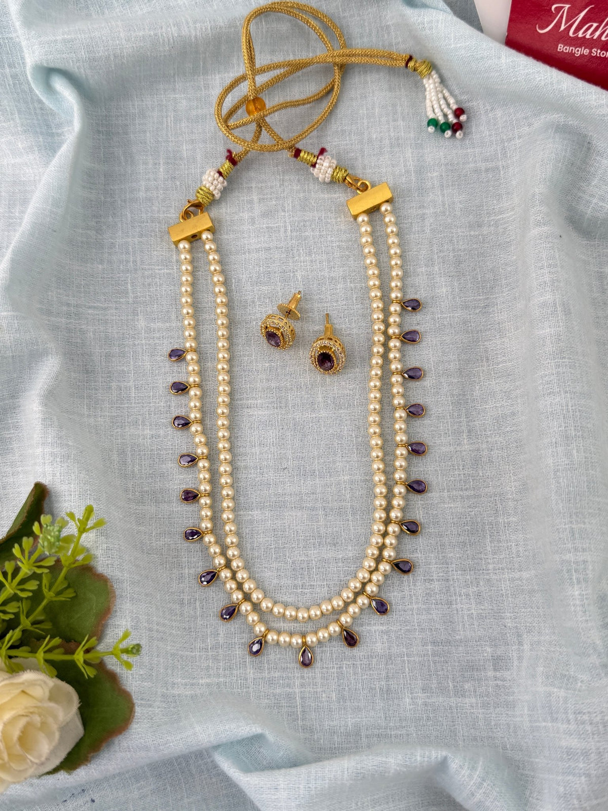 Pearl Layered Necklace Premium Long Set | N1169 - Mahilas