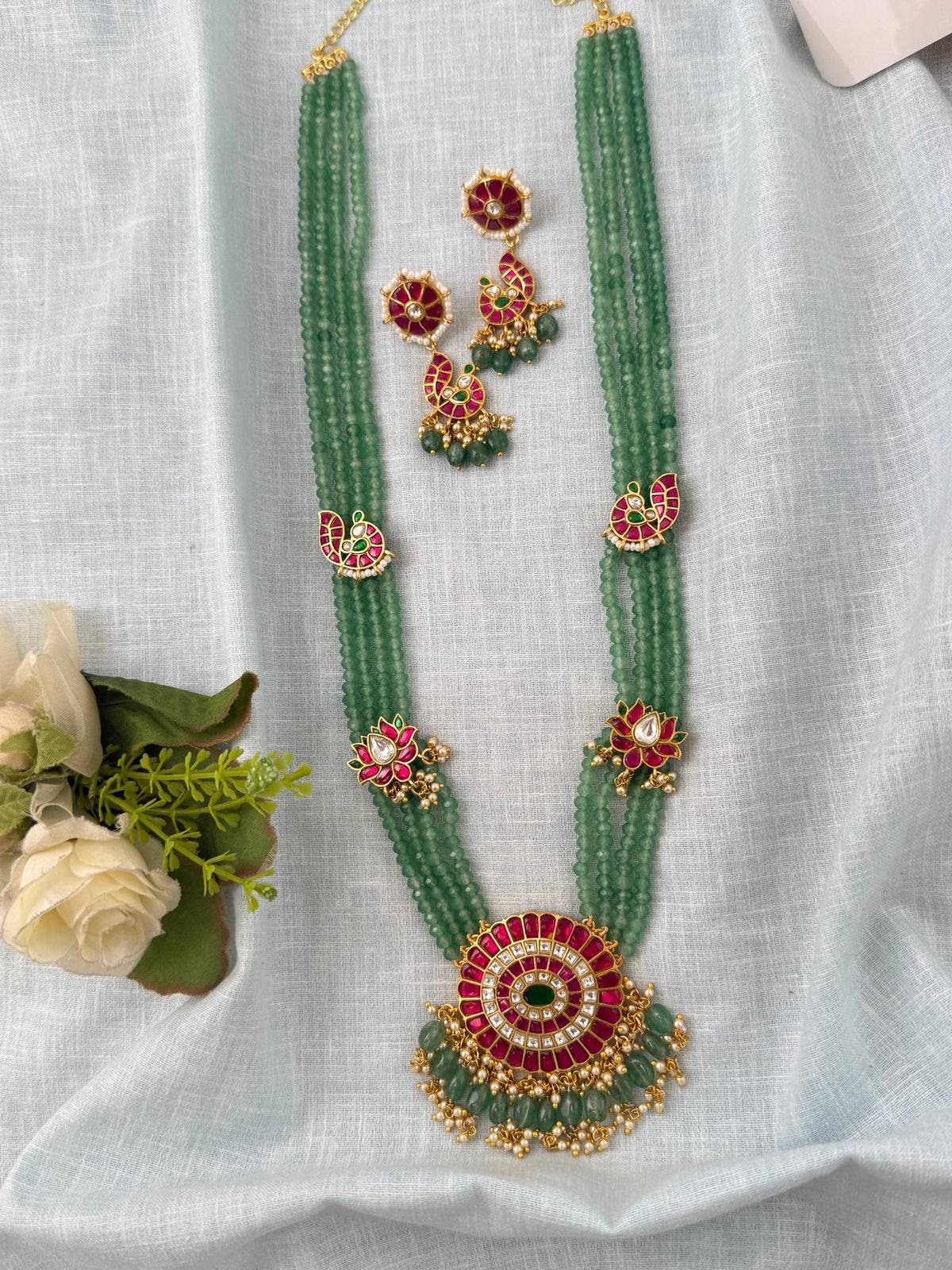 Pearl Necklace Jadau Kundan Premium | E0356 - Mahilas