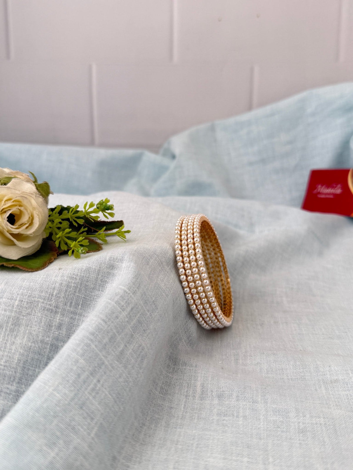 Pearl Premium Kada Bangles Set Of 4| B0342 - Mahilas
