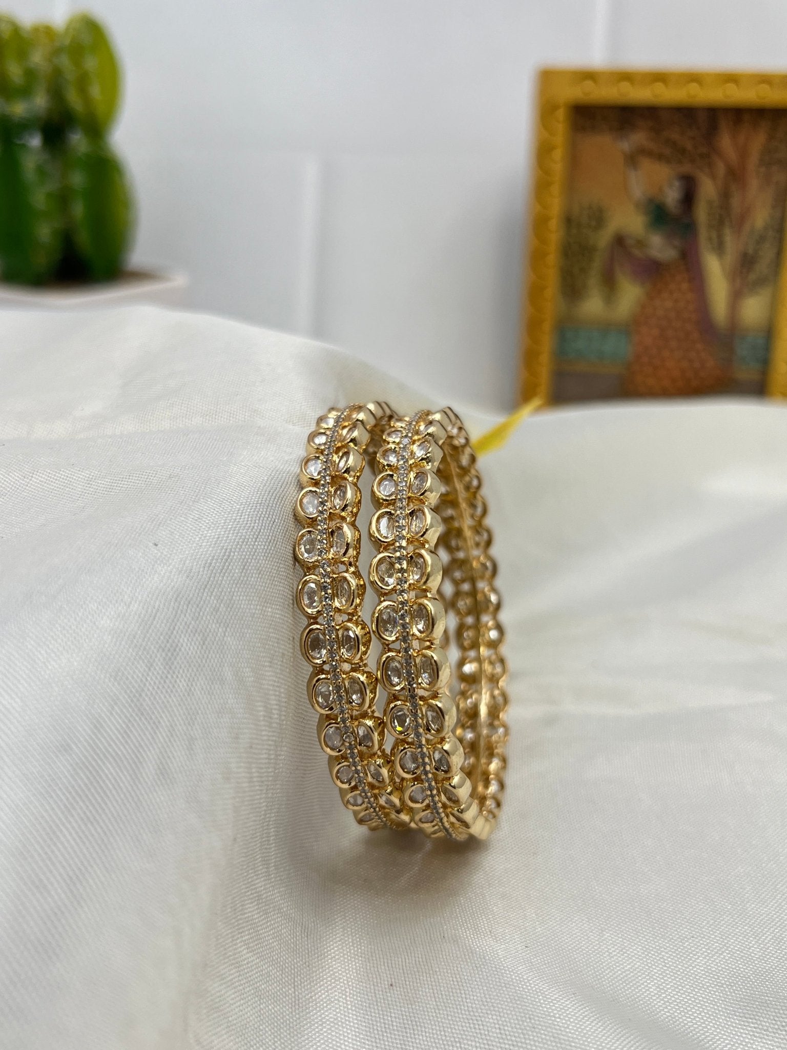 Polki Stone Bangles 0295 - Mahilas