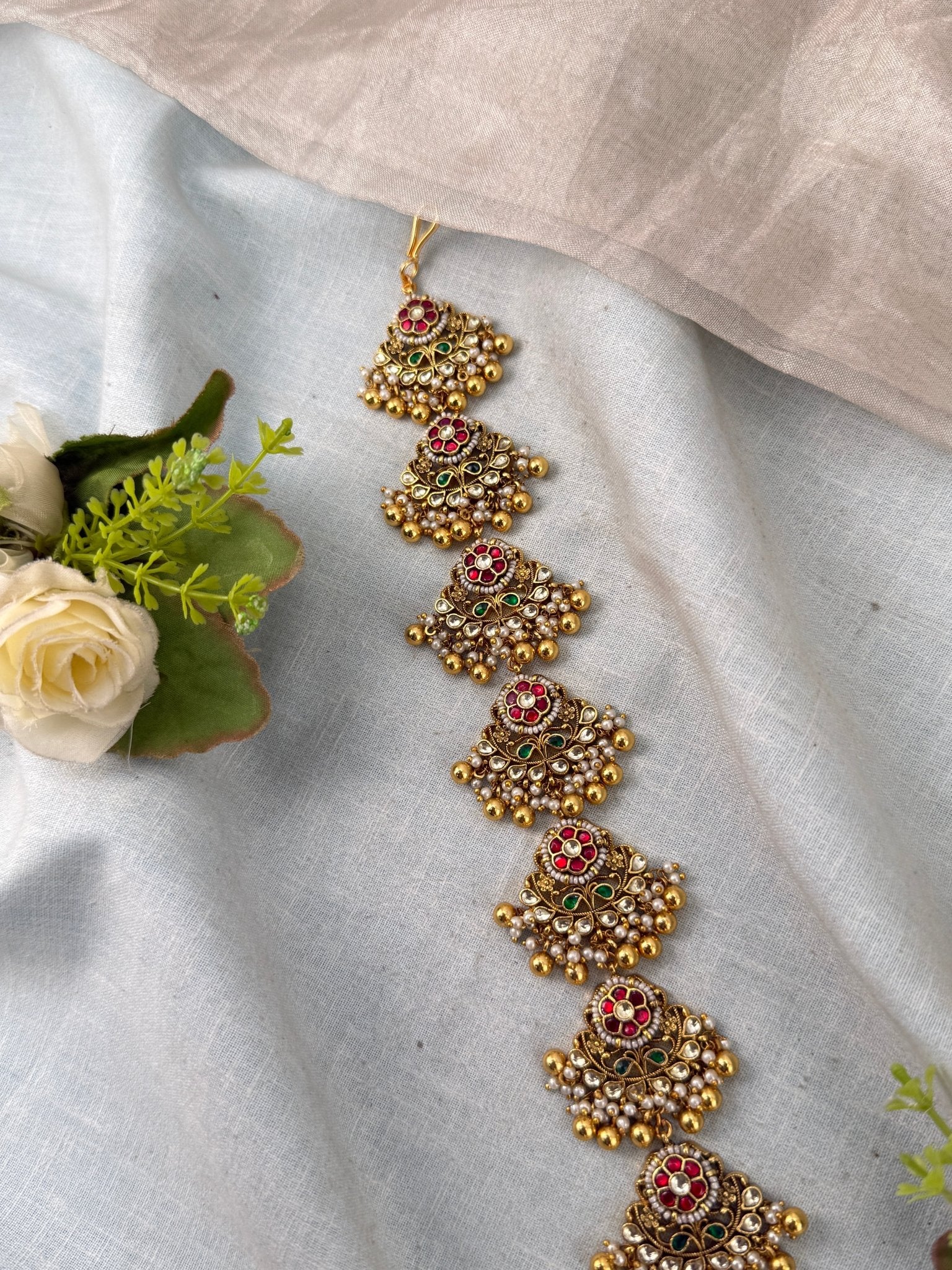 Premium Jadau Kundan Bridal Mid Long Jade 0172 - Mahilas