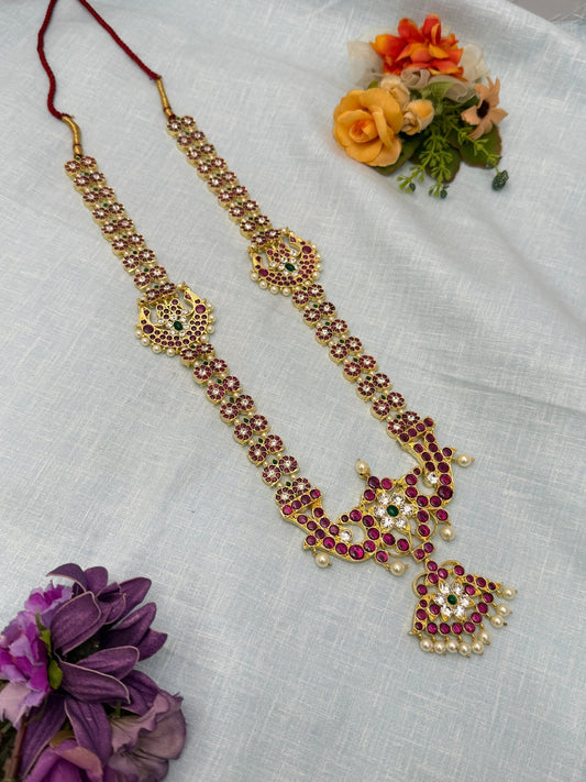 Premium Temple Long Necklace 006 - Mahilas