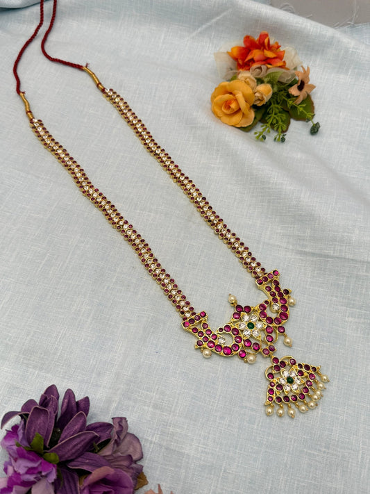 Premium Temple Long Necklace 010 - Mahilas