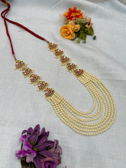 Premium Temple Long Necklace 012 - Mahilas