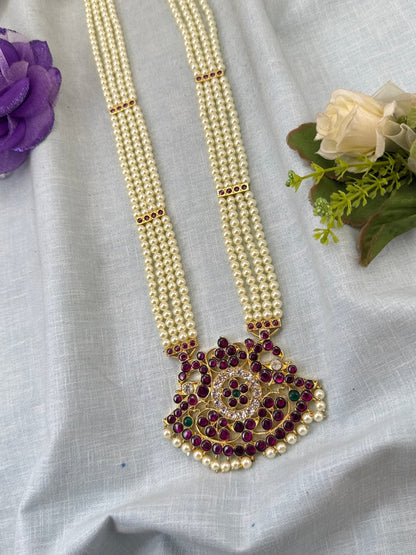 Pure Brass Kemp Temple Long Necklace 035 - Mahilas