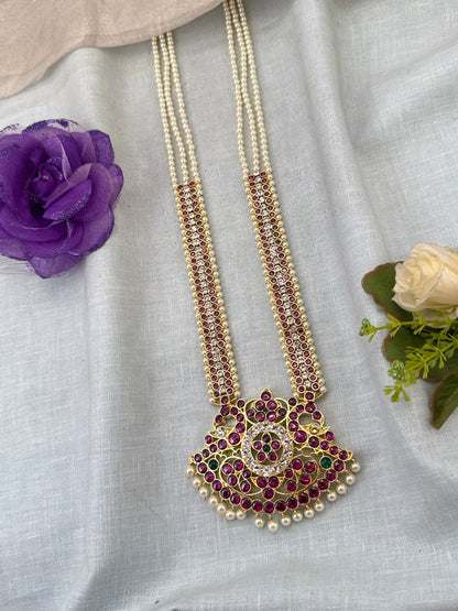 Pure Brass Kemp Temple Long Necklace 036 - Mahilas