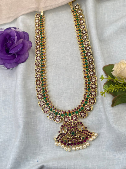 Pure Brass Kemp Temple Long Necklace 037 - Mahilas