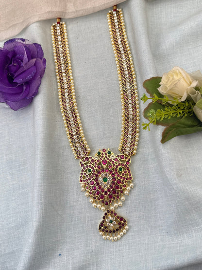 Pure Brass Kemp Temple Long Necklace 040 - Mahilas