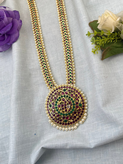 Pure Brass Kemp Temple Long Necklace 044 - Mahilas