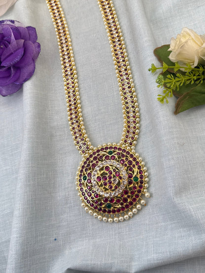 Pure Brass Kemp Temple Long Necklace 045 - Mahilas