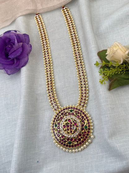 Pure Brass Kemp Temple Long Necklace 045 - Mahilas