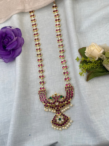 Pure Brass Kemp Temple Long Necklace 046 - Mahilas