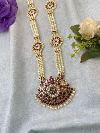 Pure Brass Kemp Temple Long Necklace 047 - Mahilas