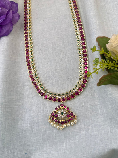 Pure Brass Kemp Temple Long Necklace 057 - Mahilas