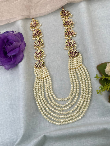 Pure Brass Kemp Temple Long Necklace 059 - Mahilas