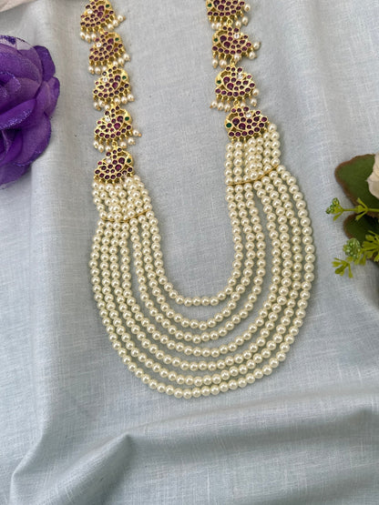 Pure Brass Kemp Temple Long Necklace 059 - Mahilas