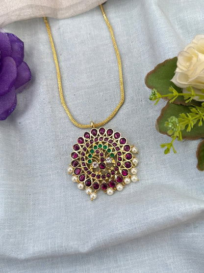 Pure Brass Kemp Temple Short Necklace 029 - Mahilas