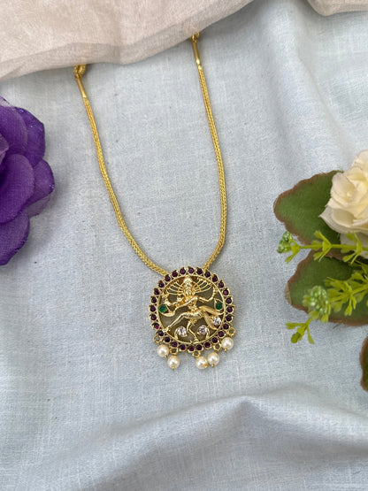 Pure Brass Kemp Temple Short Necklace 031 - Mahilas