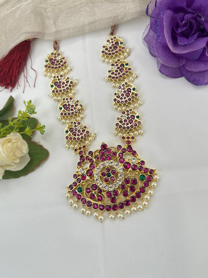Pure Brass Kemp Temple Short Necklace 069 - Mahilas