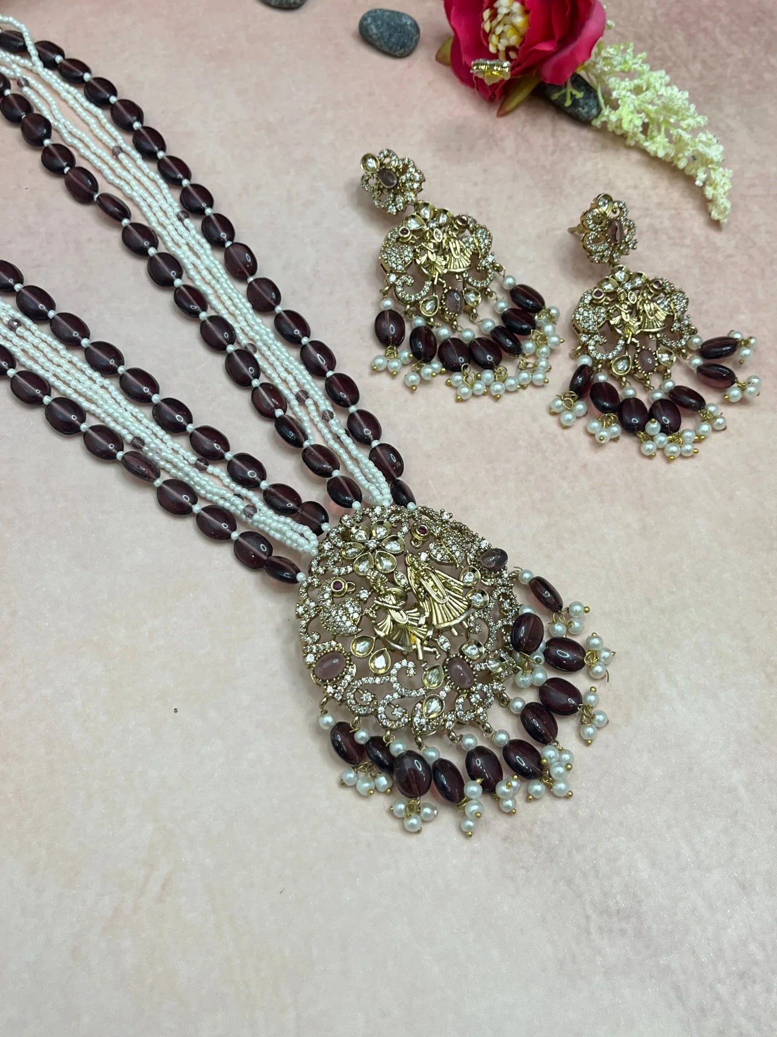 Radha Krishna Long Necklace 1417 - Mahilas