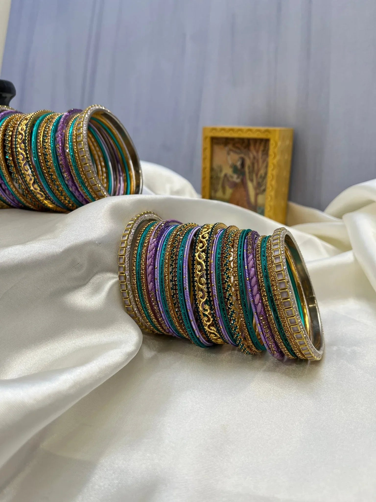 Rama Green & Purple Bangle Set 5005 - Mahilas