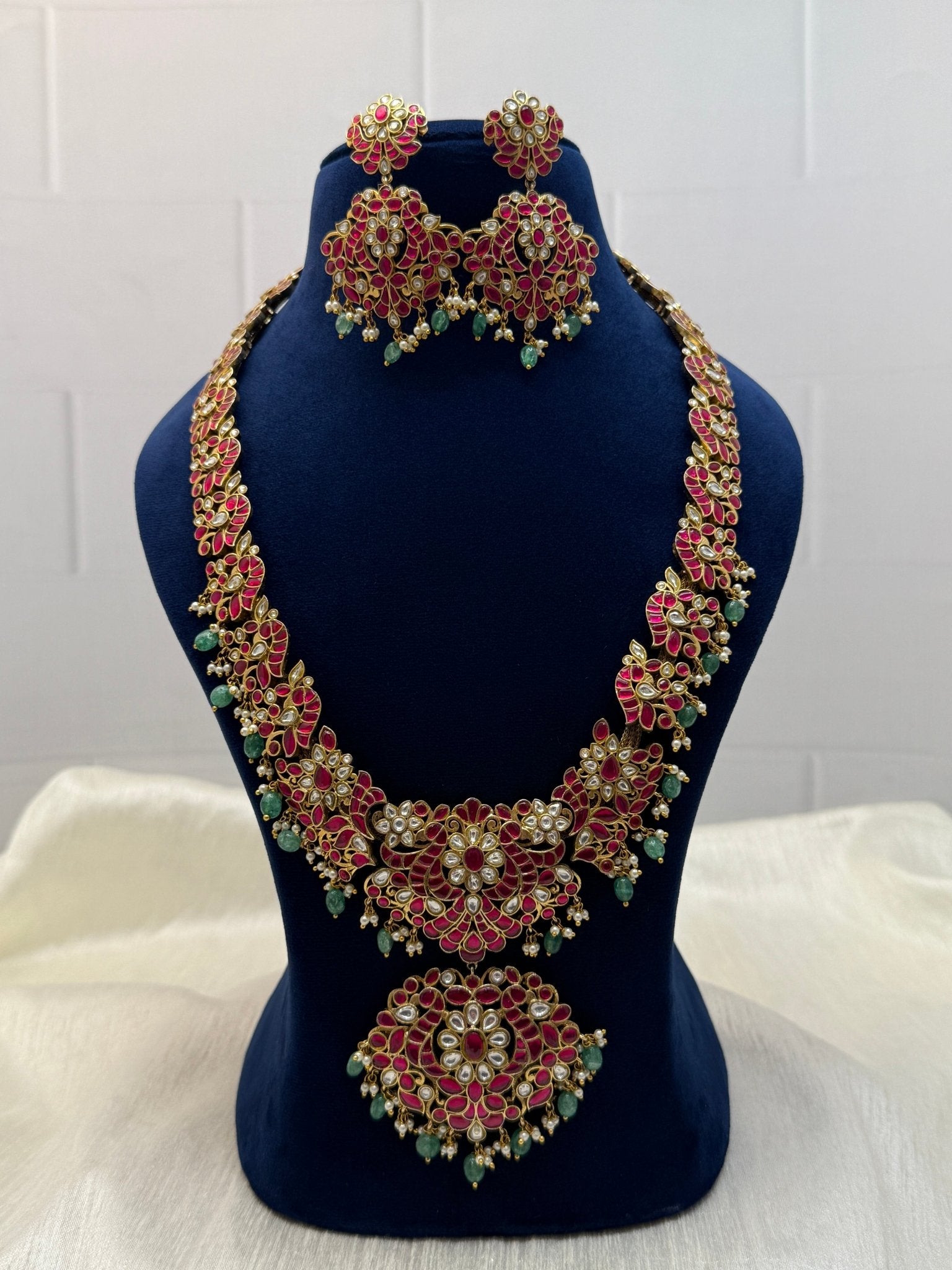 Rare Gem - Jadau Antique Necklace Set 345 - Mahilas