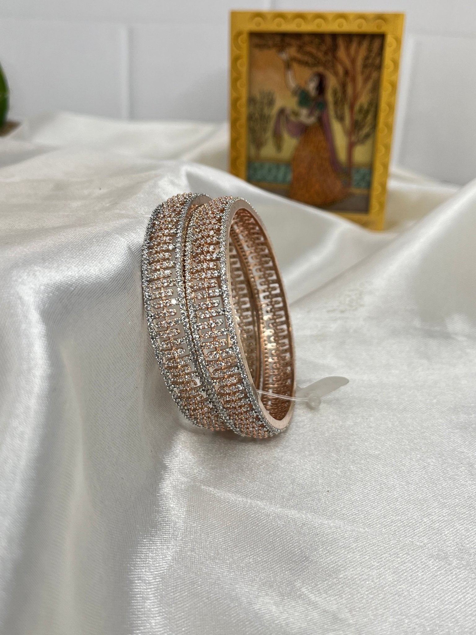 Rose Gold Stone Bangles 0289 - Mahilas