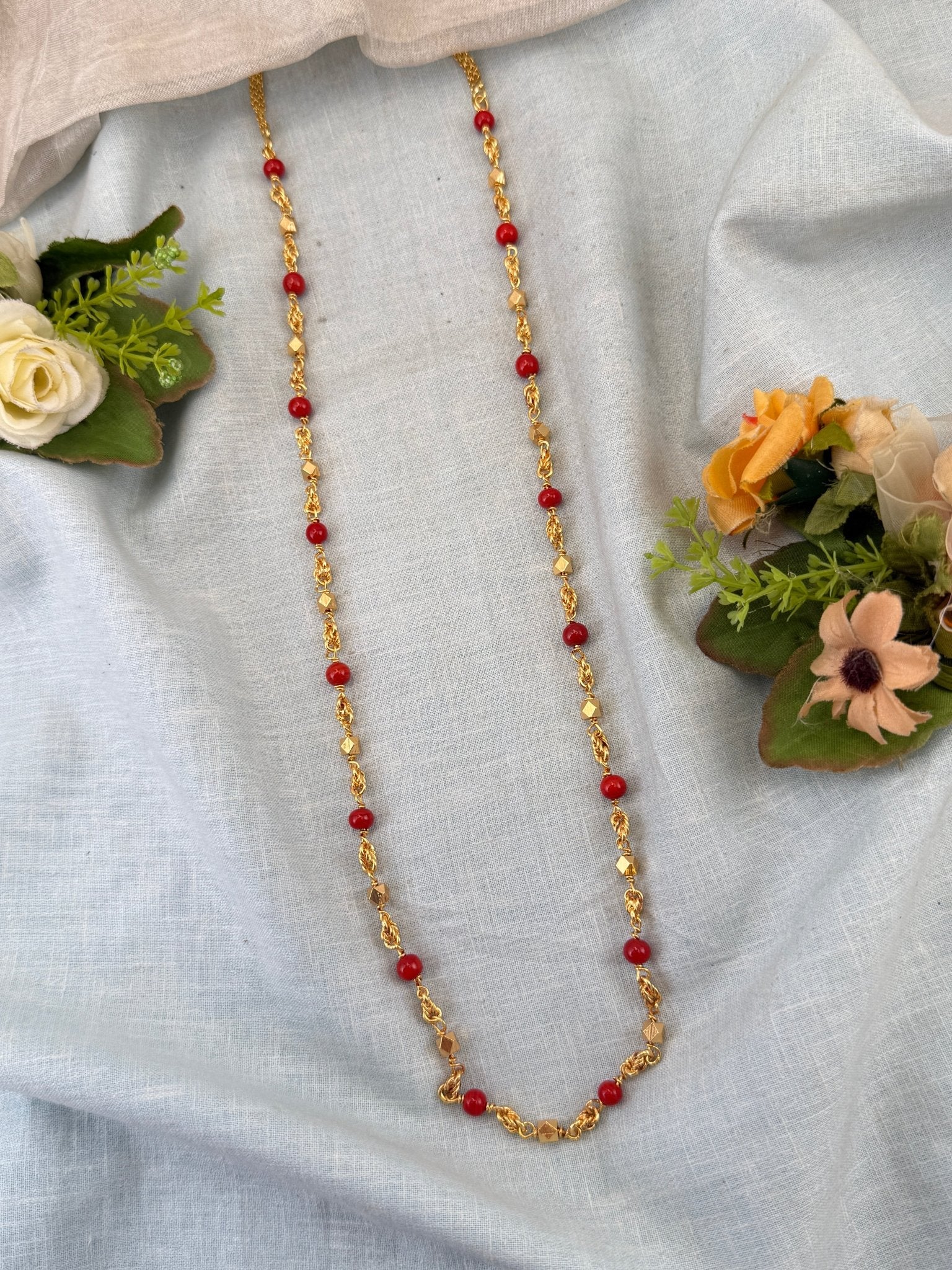 Royal Antique Beads Gold Chain 013 - Mahilas