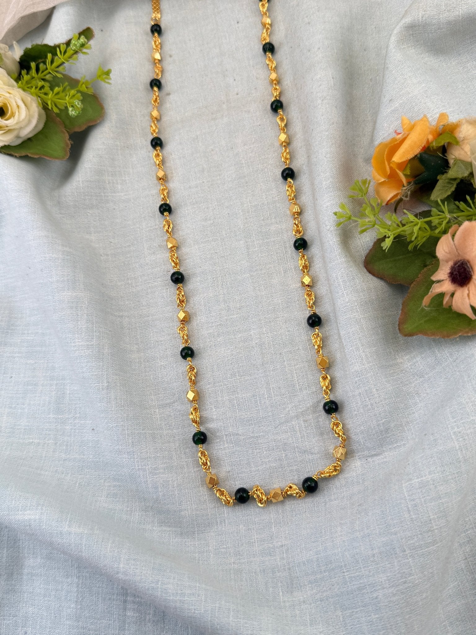 Royal Antique Beads Gold Chain 014 - Mahilas