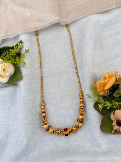 Royal Antique Beads Short Necklace Chain 036 - Mahilas