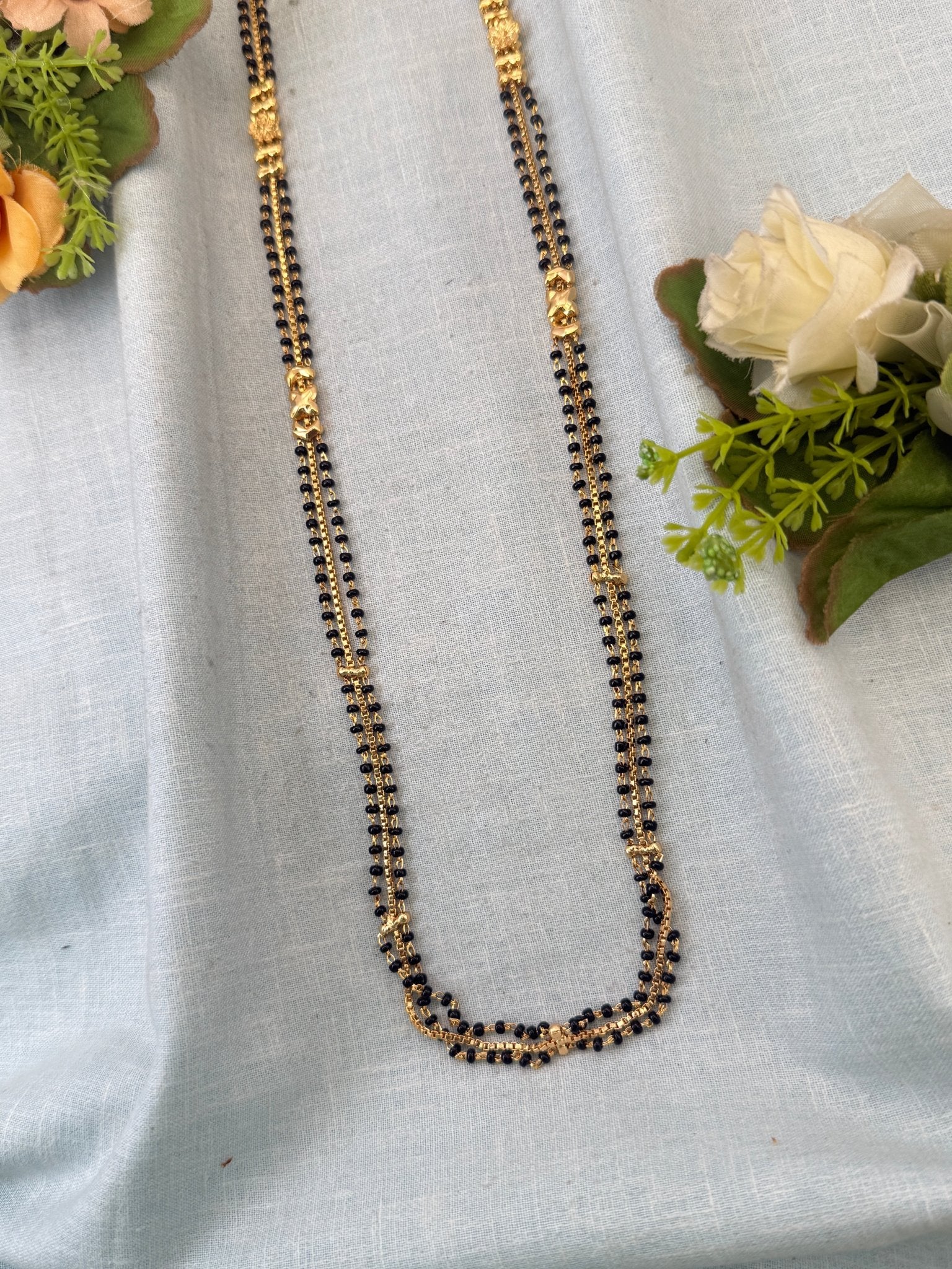 Royal Antique Black Bead Mangalya Chain 0010 - Mahilas