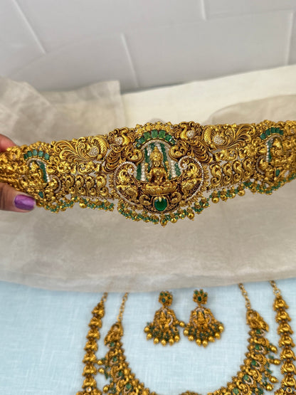 Royal Antique Bridal Full Necklace Set 0547 - Mahilas