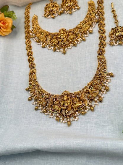 Royal Antique Bridal Full Necklace Set 0722 - Mahilas