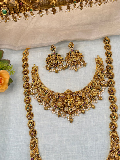Royal Antique Bridal Full Necklace Set 0722 - Mahilas