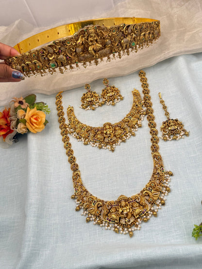 Royal Antique Bridal Full Necklace Set 0722 - Mahilas