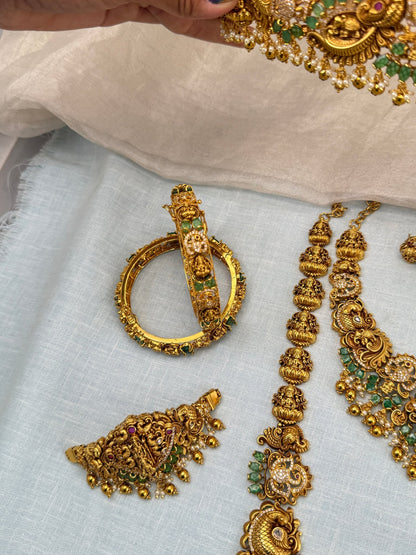 Royal Antique Bridal Full Necklace Set 0724 - Mahilas