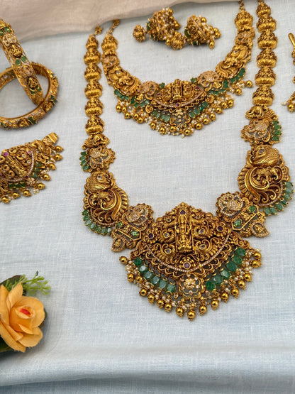 Royal Antique Bridal Full Necklace Set 0724 - Mahilas
