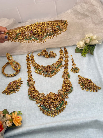 Royal Antique Bridal Full Necklace Set 0724 - Mahilas