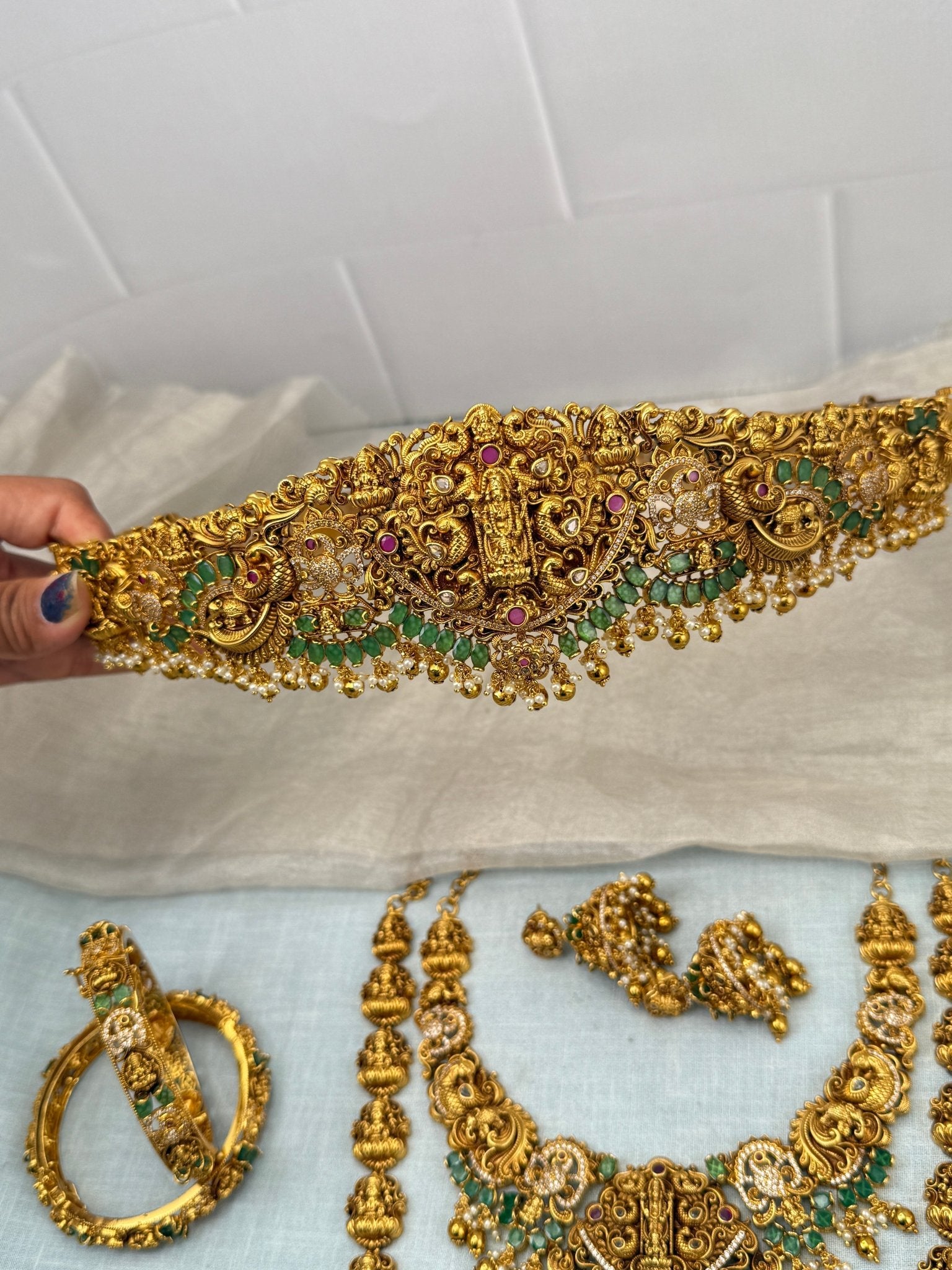 Royal Antique Bridal Full Necklace Set 0724 - Mahilas
