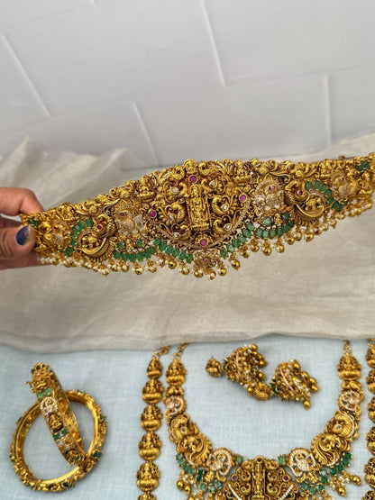 Royal Antique Bridal Full Necklace Set 0724 - Mahilas