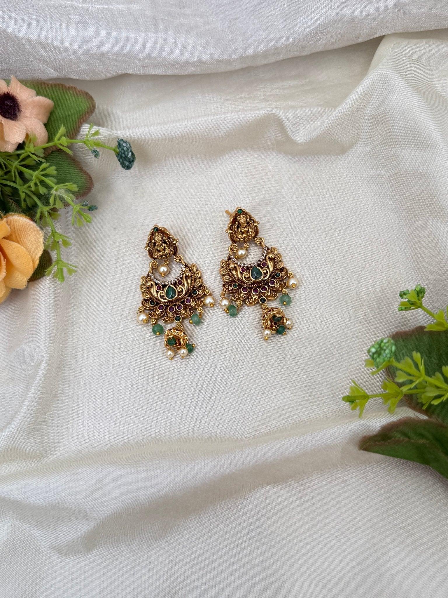 Royal Antique Chandbali Earrings 0669 - Mahilas