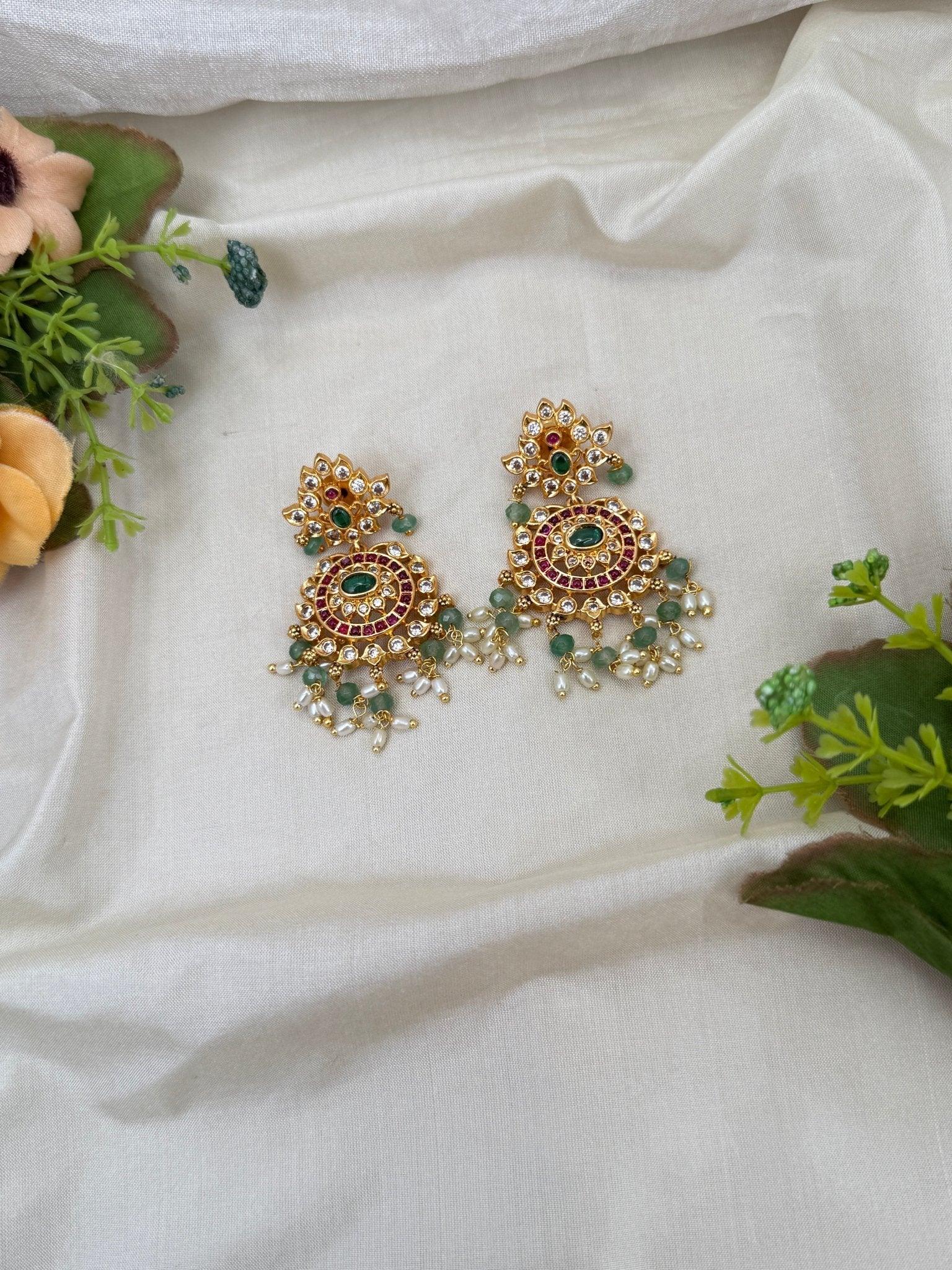 Royal Antique Chandbali Earrings 0670 - Mahilas