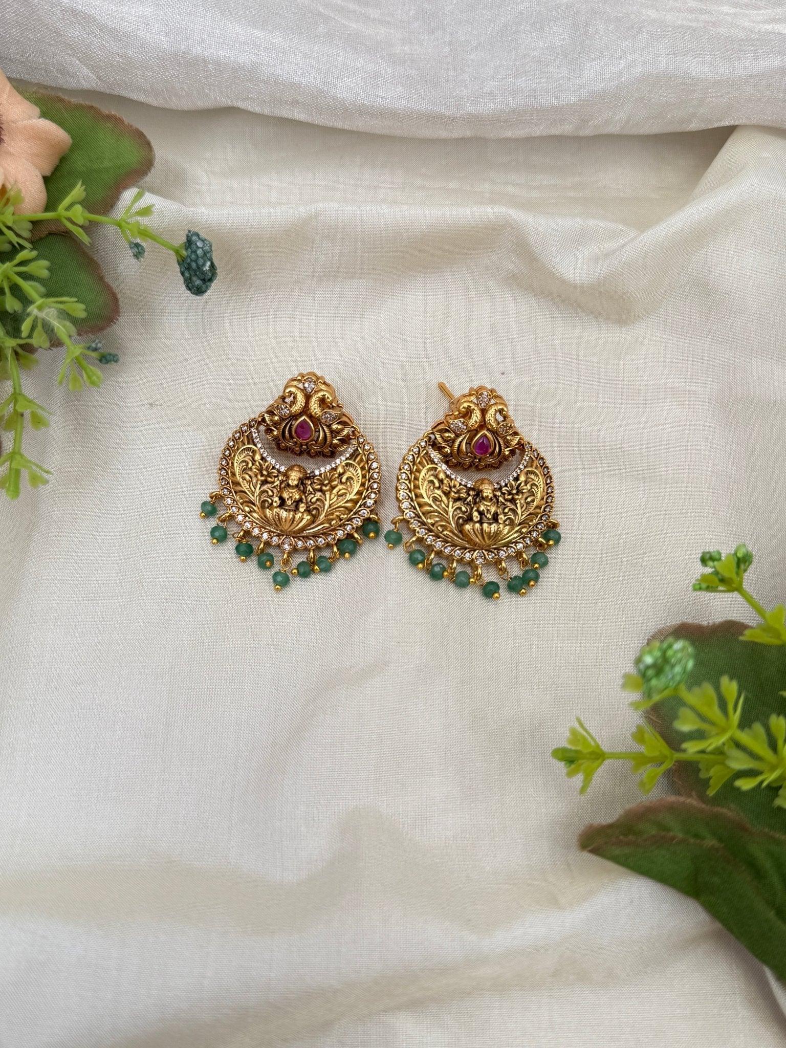 Royal Antique Chandbali Earrings 0680 - Mahilas