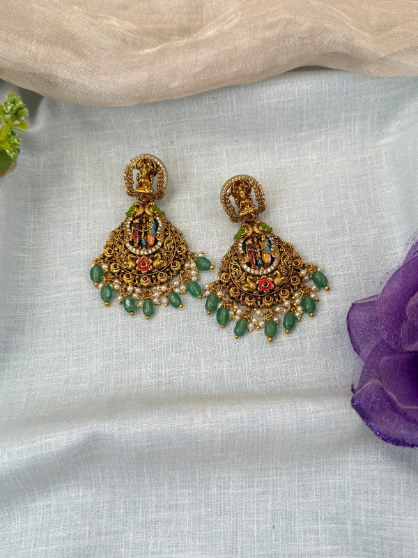 Royal Antique Chandbali Earrings 0876