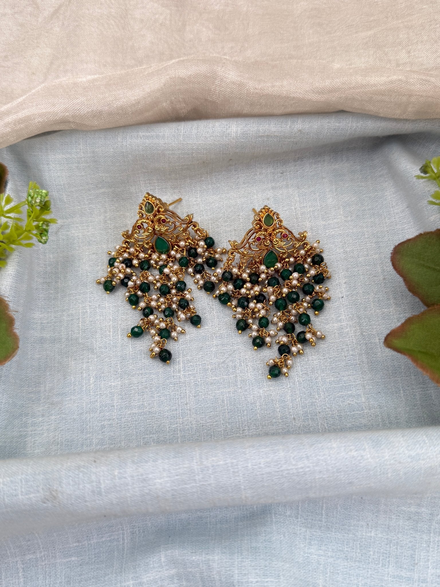 Royal Antique Chandbali Earrings 0932 - Mahilas