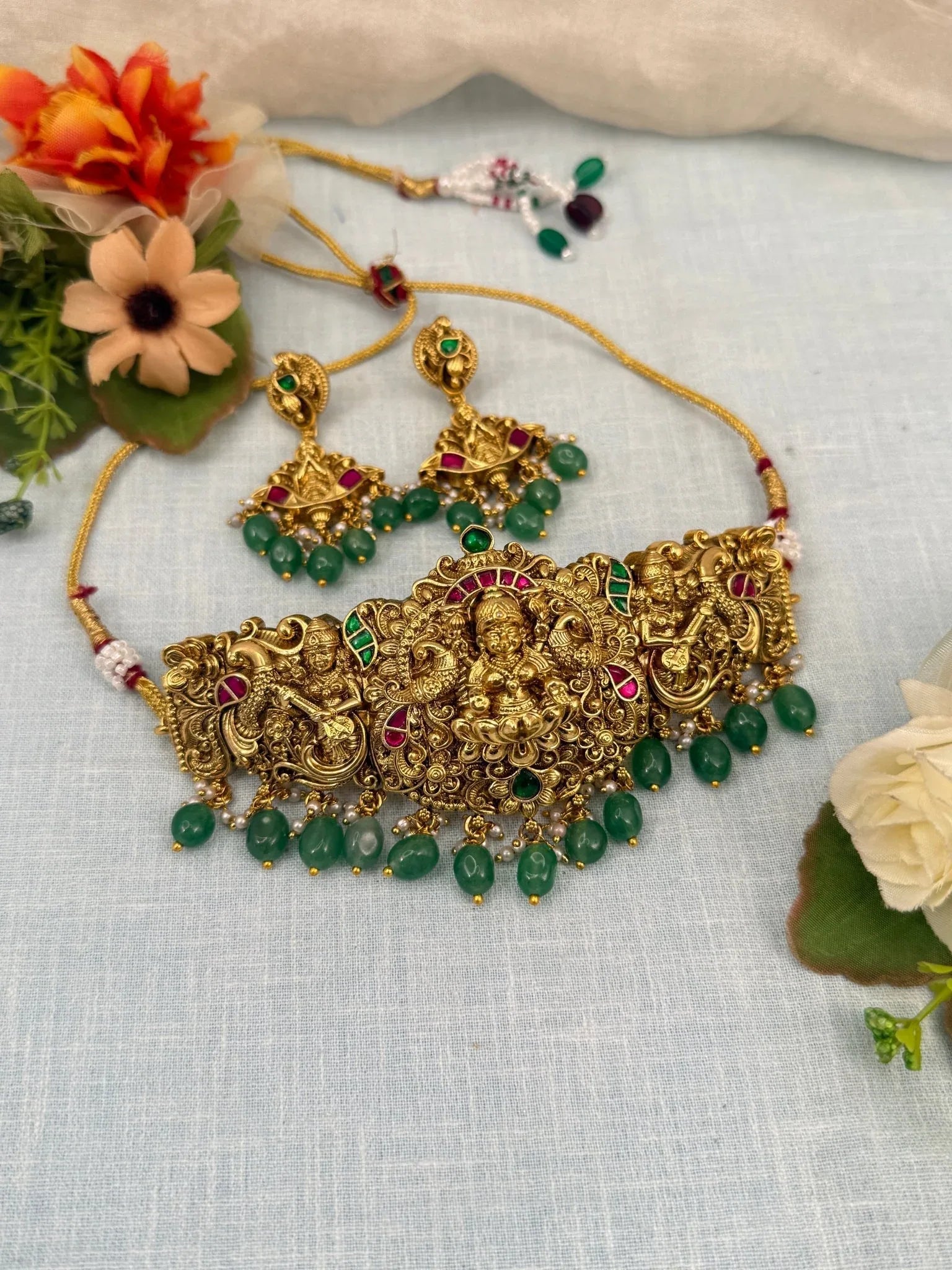 Royal Antique Choker Necklace Set 816 - Mahilas